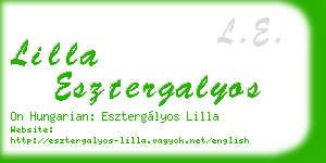 lilla esztergalyos business card
